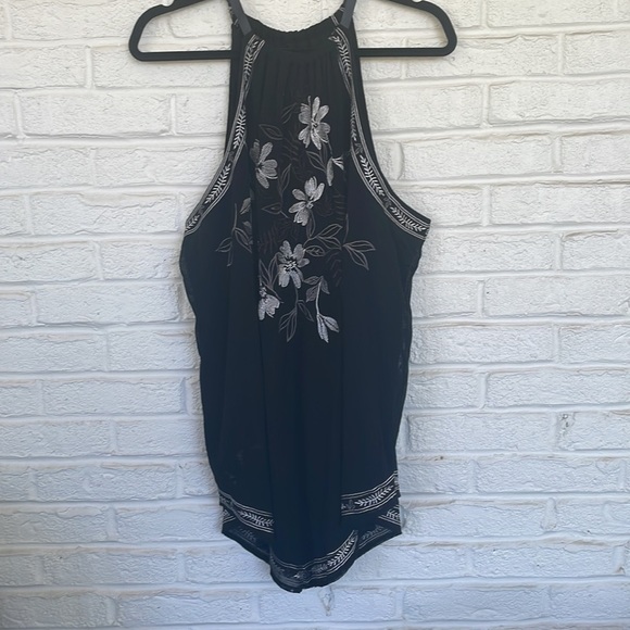 Alfani Embroidered Handkerchief Hemline Halter Top - Picture 5 of 9